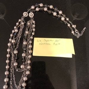 Silver beaded necklace